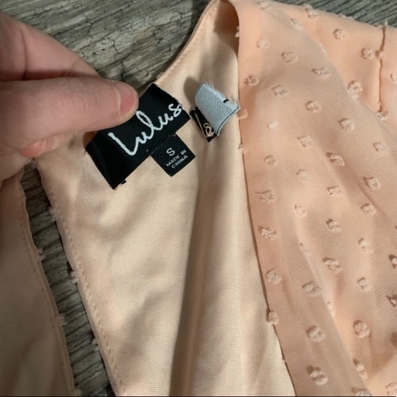 Lulus Meadowlake Blush Swiss Dot Lace Romper - Picture 3 of 3